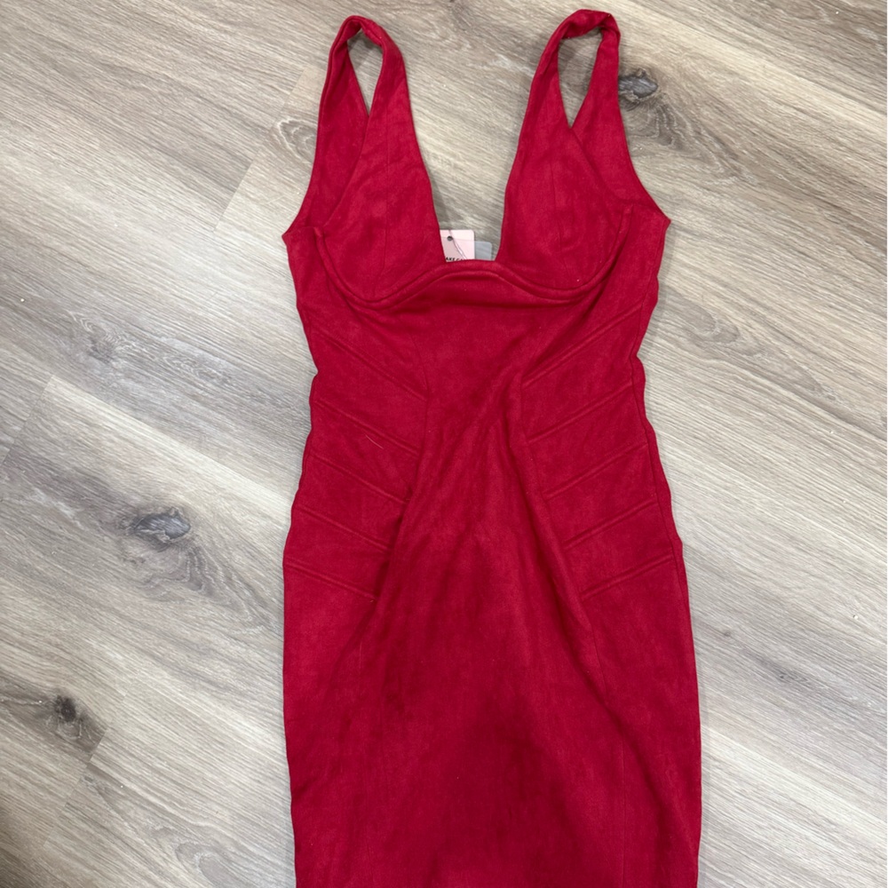 Oh Polly Red Midi Dress